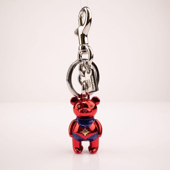 Coach Marvel Carol Danvers Bear Bag Charm Keychain - Picture 1 of 4